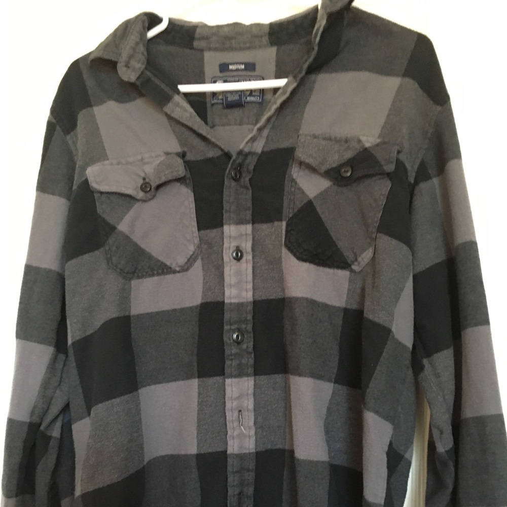 American Rag Grayscale Flannel Size M